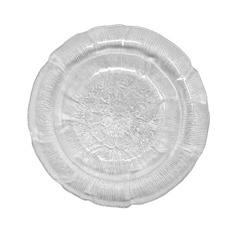 Salad Dessert Plate Clear Fleur 7.5